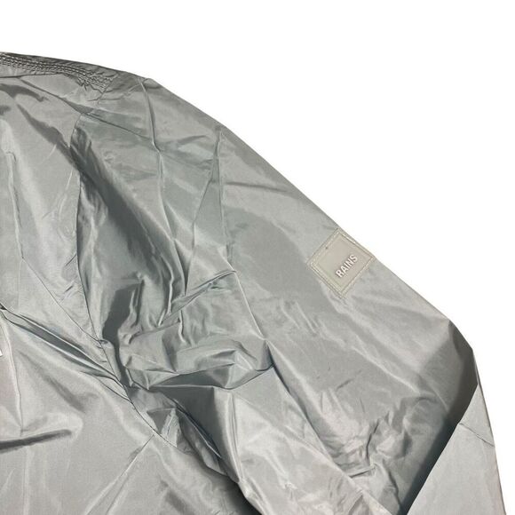 RAINS‎ Track Jacket WMNS M Blue Lightweight Sky 18900 Interior Pockets Nylon Zip - Picture 10 of 13